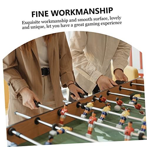 VICASKY 4pcs Table Soccer Players Accessories Replacement Parts for Foosball Game White Black Yellow Red Fits Standard Rods Design for Enhanced Gameplay
