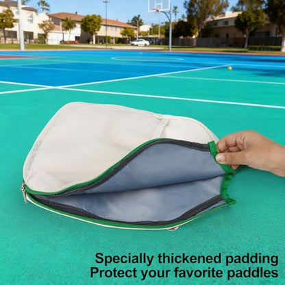 LAKE OF FIRE Pickleball Paddle Cover Crossbody Bag with Adjustable Strap Pickle ball Sling Bag Lightweight Pickleball Gifts for Men and Women - color: Green
