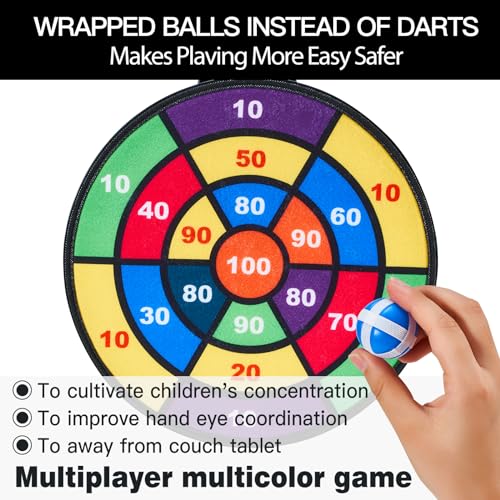 HELLO PAPAYA Magnetic Dart Board - 12Magnetic Darts+12Sticky Balls Or 2 Toy Gun+40 Foam Dart,Fun for Family Game and Party with Friends, Christmas Birthday Gifts Toys for 3-12 Year Old Boys - style: 14in-12Magnetic Darts+12Sticky Balls