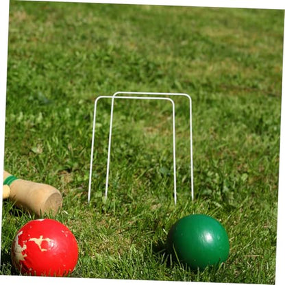 Toddmomy 10pcs Croquet Wickets Hoops for Lawn Games Easy Setup and Storage Compatible Standard Croquet for Fun