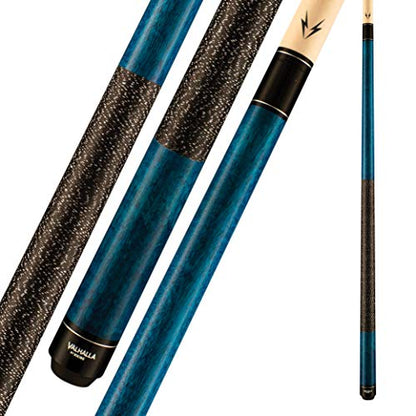 Viking Valhalla 100 Series with Irish Linen Wrap 2 Piece 58” Pool Cue Stick - color: Blue, size: 18oz