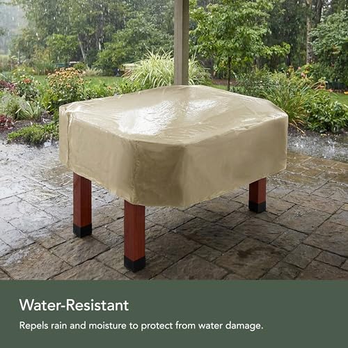 Covermates Elite Foosball Table Cover – Water-Resistant, All-Weather Outdoor Game Table Protector with Adjustable Buckle Straps, Heavy-Duty Polyester Furniture Cover, 56W x 52D x 15H, Khaki - color: Elite Khaki Polyester