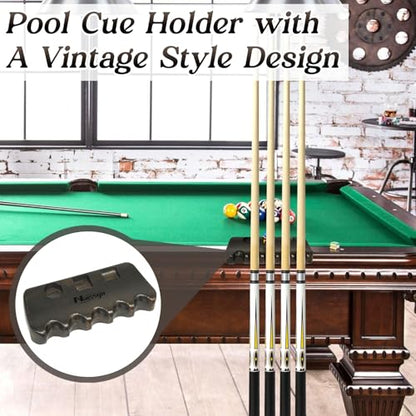Cue Rest Cue Stick Holder Pool Cue Holder - style: Wood-5 Holes Brown
