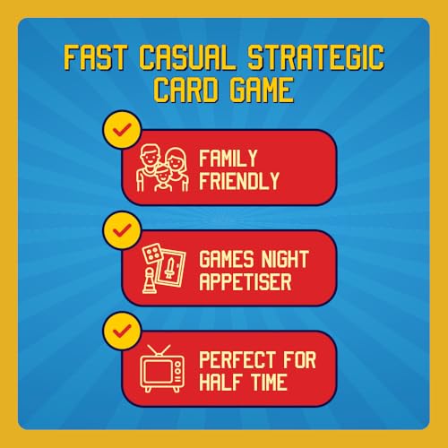 Fast, Fun Football Card Game for Families, Games Nights, Vacations & Tailgates | Enjoyed by Kids, Teens and Adults | Great Football Gift, Birthday Present, Stocking Filler