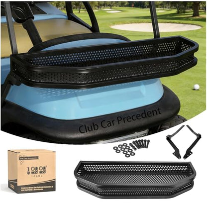 10L0L Golf Cart Front Cargo Basket for EZGO TXT/RXV、Club Car DS/Precedent、Yamaha G22/G29 - Heavy-Duty Steel Mesh Storage Rack, Gas/Electric Compatible - color: Club Car Precedent