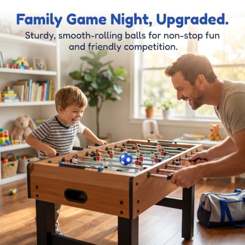 Kisangel 6pcs Mini Foosball Balls - Blue Table Soccer Ball Replacements Mini Foosball 36mm for Tabletop Football Game Kids Indoor Sports Game Night