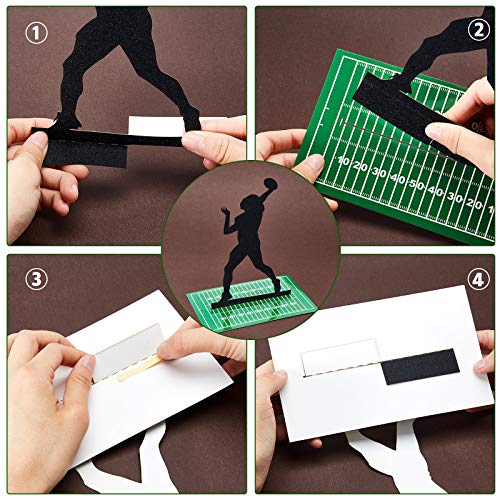 Sumind 9 Pcs Football Party Decorations Football Table Honeycomb Centerpieces Goal Post Centerpieces Player Silhouette 3D with Tablecloth Table Cover for Sports Birthday Party Tailgate Game Supplies