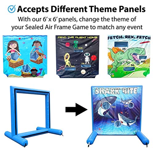 TentandTable Replacement Air Frame Game Panel | Ball and Bean Bag Toss Panel with Net | Use with Air Frame Game | for Backyards, Carnivals, Schools, Birthday Parties - color: Backyard Animals
