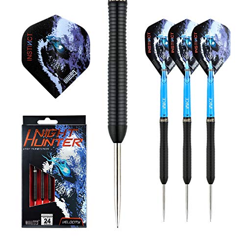 ONE80 90% Tungsten Steel Tip Darts Sets Chameleon, Night Hunter Professional Darts Set - style: Velocity 24g