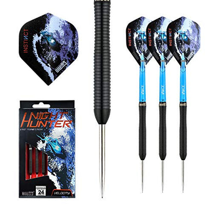 ONE80 90% Tungsten Steel Tip Darts Sets Chameleon, Night Hunter Professional Darts Set - style: Velocity 24g