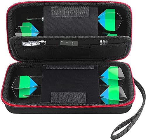 ALKOO Dart Case Holder Bag for 6 pcs Steel and Soft Tip Darts Set | Dart Case Holds 12 Darts with Shafts, Flights and Tips; Hard Shell Travel Pouch Keeps Dart Gear Tidy for Game Night, Leagues - style: Holds 6 Darts