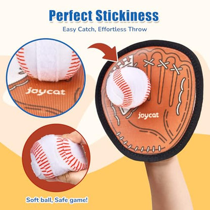 JoyCat Toss and Catch Ball Game, 2 Adult & 2 Kids Paddles Sticky Ball Set, Family Outdoor Catch Game for Beach, Backyard & Pool, Birthday Gifts for Boys Girls Ages 3+ (2 Paddles 2 Balls (Brown)) - style: 2 Paddles 2 Balls (Brown)