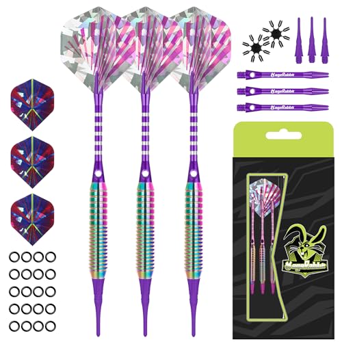 Darts Plastic Tip Set 3pcs with Carrying Case and Dart Flights+Dart Throw Line 1Set