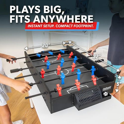 GoSports 32 Inch Tabletop Foosball Game Set - Oak or Black | Tabletop - color: Black