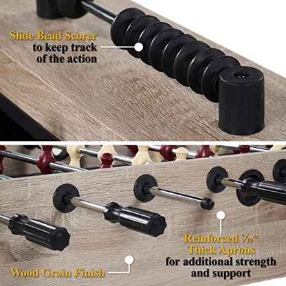 Barrington Foosball Multiple Styles Soccer Foosball Tables, Durable & Stylish Designs with Tabletop Sports Soccer Balls, Perfect for Family Game Rooms - style: Brooks Set