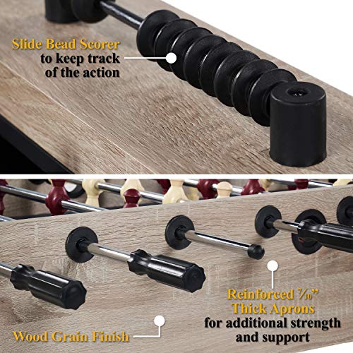 Barrington Foosball Multiple Styles Soccer Foosball Tables, Durable & Stylish Designs with Tabletop Sports Soccer Balls, Perfect for Family Game Rooms - style: Brooks Set