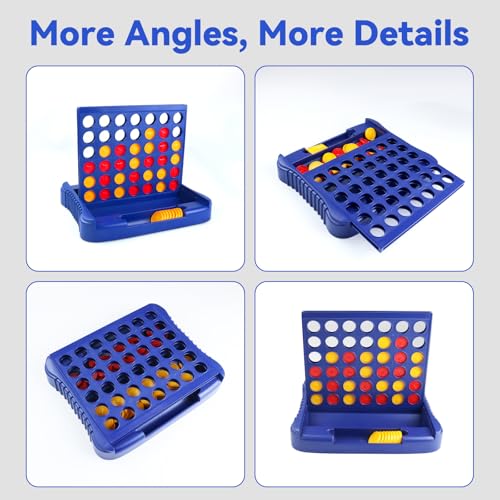 Pup Go 4 in a Row Game, Strategy Board Games for Kids 3-12, Connect & Win Four in a Line, Foldable Holiday Travel Essential, 2 Players for Family and Kids, Best Gifts for Boys and Girls (Blue) - color: Blue