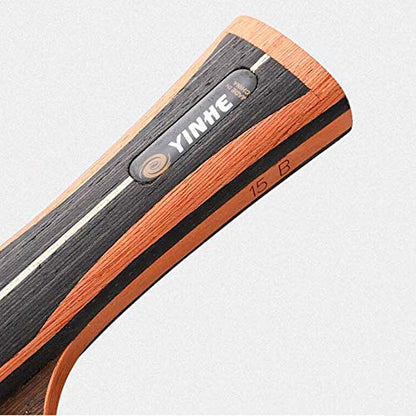 Carbon Table Tennis Bat with Free Case 5-ply Wood 2-ply Carbon Ping Pong Paddle Comfortable Handle/As Shown/Short Handle - size: Short Handle
