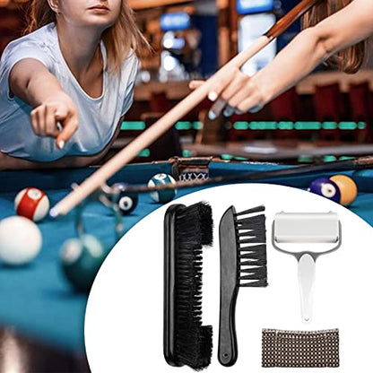 Billiard Table Brush Set, Pool Tables Cleaning Corner Anti Scratched Tools Armrest Brush and Billiard Table Brush (Style b) - color: Style B