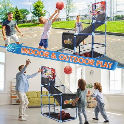 OCHIDO Arcade Basketball Game Set with 4 Ball,for Kids 3 4 5 6 7 8 9 10 +Years Old Boys,Kids Indoor/Outdoor Sport Play,Ideal Gift Age 3-5,6-8,8-10