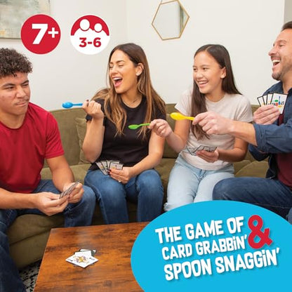 PlayMonster Spoons in a Case, Card Games for Kids - Spoons Game, Fun Family Games for Kids and Adults, Game Night, Travel Games, 3-6 Players, Ages 7+ - size: Small