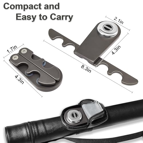 Portable Pool Stick Holder - 4-Cue Weighted Claw Holder for Billiard Table, Grey - color: Grey