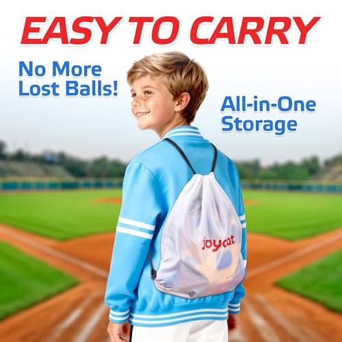 JoyCat Toss and Catch Ball Game with 2 Gloves for Kids & 2 Paddles for Adult or Kids, Outdoor Toys for Family Camping, Beach & Yard Games, Toddler Baseball Glove, Gifts for 3-12 Year Old