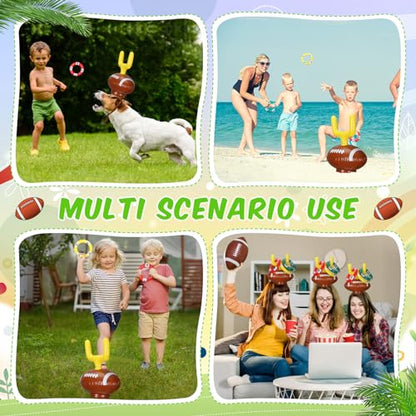 Sets Inflatable Post Ring Toss Football Goal Toss Goal Post Ring GamePost Ring Toss Game for Family Football Party Games