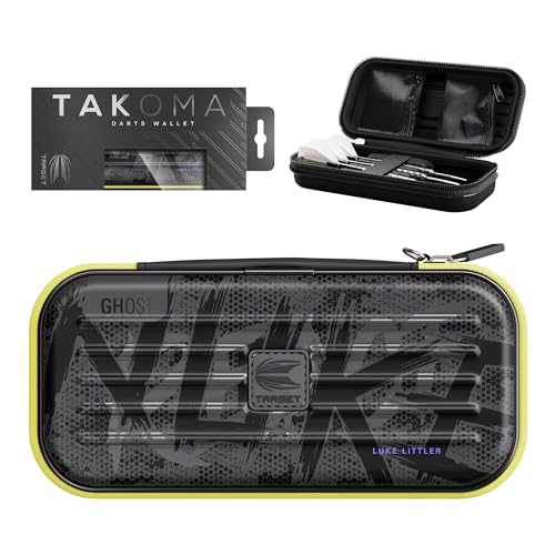 Target Darts Luke Littler Ghost Series Takoma Wallet, Regular – Darts Case, Black/White Storage Cases, “The Nuke” Zipper Dart Holder, Professional Accessories – Holds 3 Fully Assembled Darts - style: Regular Wallet