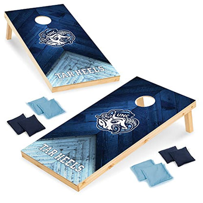2' x 4' Regulation Size Solid Wood College Cornhole Set with Direct Print HD Team Graphics Great Gift for Any NCAA Fan! Bean Bag Toss Family Outdoor Game