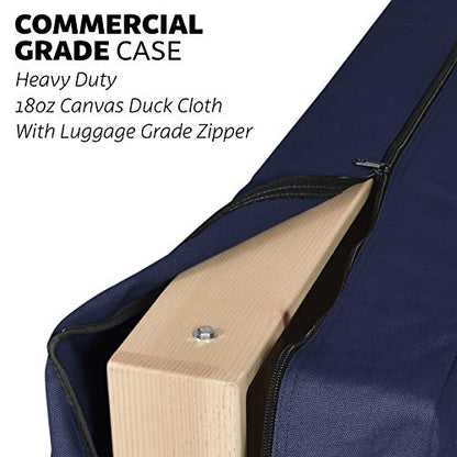 GoSports 4 x 2 ft Canvas Cornhole Carrying Case - Choose Navy Blue, Gray, or Natural - PRO Grade - style: Navy Blue