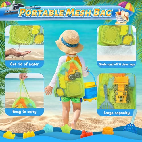 DISHIO Collapsible Beach Sand Toys Set for Kids Toss and Catch Ball Game Outdoor