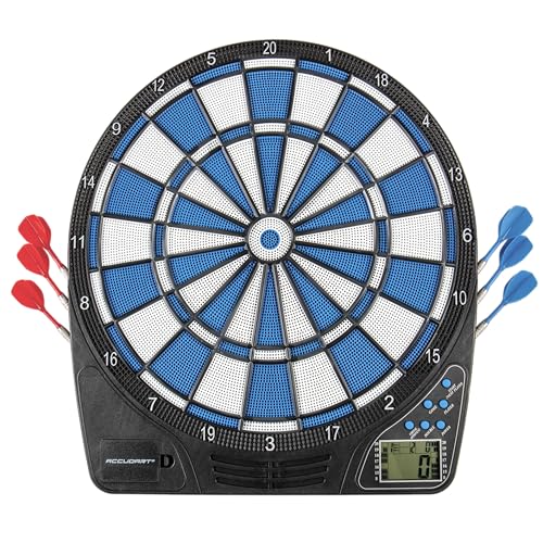 Accudart Comet Electronic Dartboard – 21 Games, 149 Variations, LED Scoring for Up to 8 Players, Virtual Opponent, Adjustable Volume, Wide Catch Ring – Includes 6 Soft Tip Darts & Extra Tips