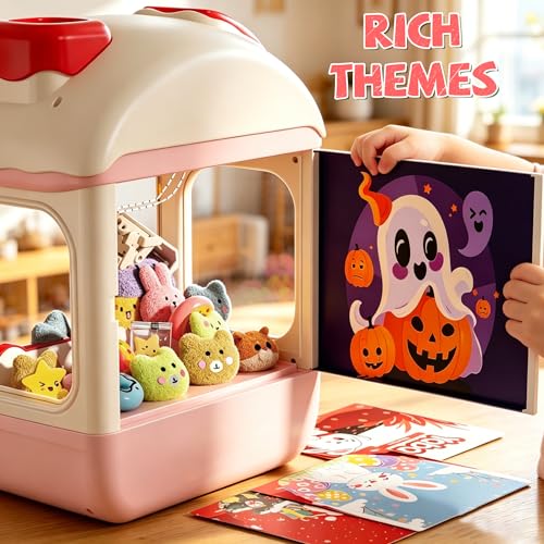 Large Claw Machine for Kids, Bunny Vending Machines Toys for Girls 4-6, Mini Candy and Prize Electronic Dispenser Game with Sound Lights, Idea Birthday Gift for 3 4 5 6 Year Old Girl Boy - color: Pink