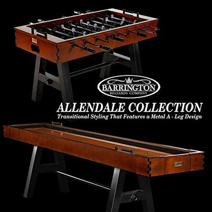 Barrington Foosball Multiple Styles Soccer Foosball Tables, Durable & Stylish Designs with Tabletop Sports Soccer Balls, Perfect for Family Game Rooms - style: 56 In. Allendale