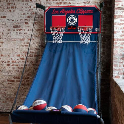 Pop-A-Shot - Home Dual Shot Arcade Basketball Game with NBA Graphics l Sensor Scoring l 16 Game Modes l 7 Balls l Foldable Storage l for All NBA Fans - style: Los Angeles Clippers