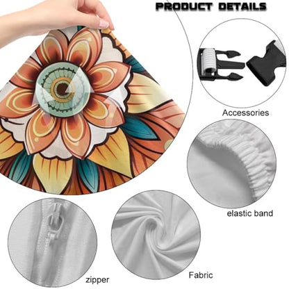 Butterfly Print Gaming Chair Covers Boho Mandala Flower Print Gamer Chair Cover Set with 2 Armrest Covers for Swivel Rotating Chairs, Machine Washable - color: Brown - Butterfly Boho Mandala Flower