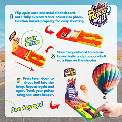 JA-RU Pocket Travel Mini Basketball Game for Kids (6 Pack) - Handheld Mini Finger Basketball Shooting Game, Tabletop Toys, Party Favors, Classroom Prizes & Goodie Bag Stuffers. 3255-6s - size: 6 Packs