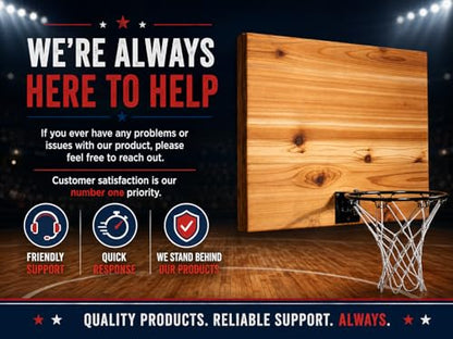 Elite Mini Basketball Hoop & Ball Set, Wall Mount, Indoor Made in the USA Cedar Backboard. Includes 9” Hoop, Net, Pump & 5 Mini Basketballs.