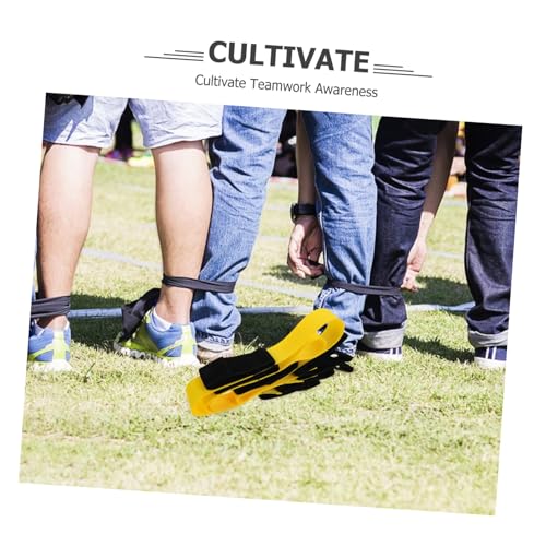 BESTonZON 2Pcs Team Building Legged Race Bands Footstep Game for Adults for Carnival Field Day Relay Races Backyard Parties Promotes Teamwork Personal Growth