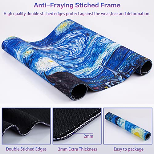Canjoy Gaming Mouse Pad, Large Extended Mouse Pad Big Computer Mousepad for Home Office Gaming Work 31.5x15.7inch - color: Starry Night