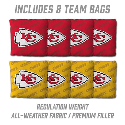 YouTheFan NFL 2' x 4' Slogan Series Professional Wood Cornhole Game with Logo Bags - color: Kansas City Chiefs