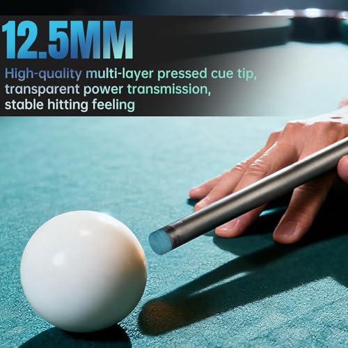 Carbon Fiber Pool Cue Stick 58" Professional Pool Sticks for Adults Full Carbon Technology Tacos De Billiar Low Deflection Billiard Pool Table Cues 3 Colors Available - color: Black- H1