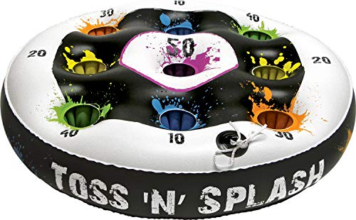 Poolmaster Toss ‘N’ Splash Inflatable Pool Game, Floating Pool Toss Game Set with Balls and Scoring Targets, Pool Party Game for Kids, Teens and Adults, Water and Lawn Play