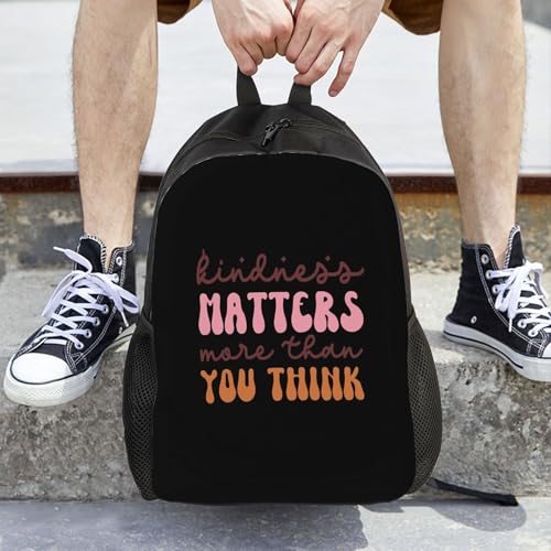 Kindness Matters More Than You Think Backpacks For Men Women Book Bag Travel Hiking Camping Work Lightweight - color: Ye21