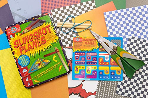 TS Shure by Bendon Slingshot Airplanes Educational Activity Tin with Stabilizer Hooks and Slingshots 50511 - style: Slingshot Airplane Activity Tin