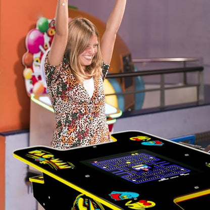 Arcade1Up Pac-Man Head-to-Head Arcade Table, Black Series, 17" Color LCD, 29" Tall - Plug & Play Retro Home Game Machine w/ Dual Joysticks & 12 Classics Including Galaga, Dig Dug, Mappy and More