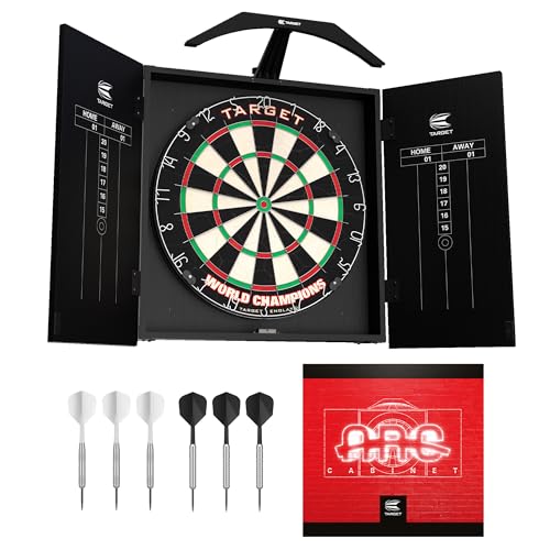 Target Darts Arc Dartboard Lighting System Home Cabinet Set
