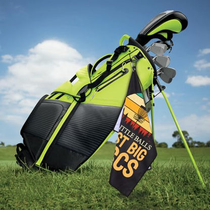 No Little Balls Just Big Discs Printed Microfiber Golf Towel, Funny Frisbee Golfing Towels, Golfer Bags Accessories Gifts for Men Disc Lover Golfer Fan Dad Grandpa Uncle Brother Family Friend - color: Multicolor064