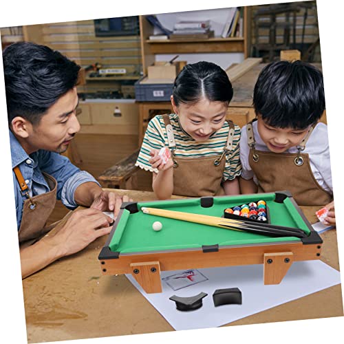 2 Sets Billiard Accessories Mini Pool Table Pool Table Cloth Cleaning Kit Rail Corner Brush Billiards Pool Cues Pockets Plastic Black